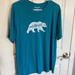 Teal Mama Bear Graphic Tee